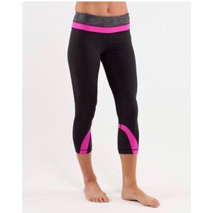 Lululemon Black and Pink Wide Leggings